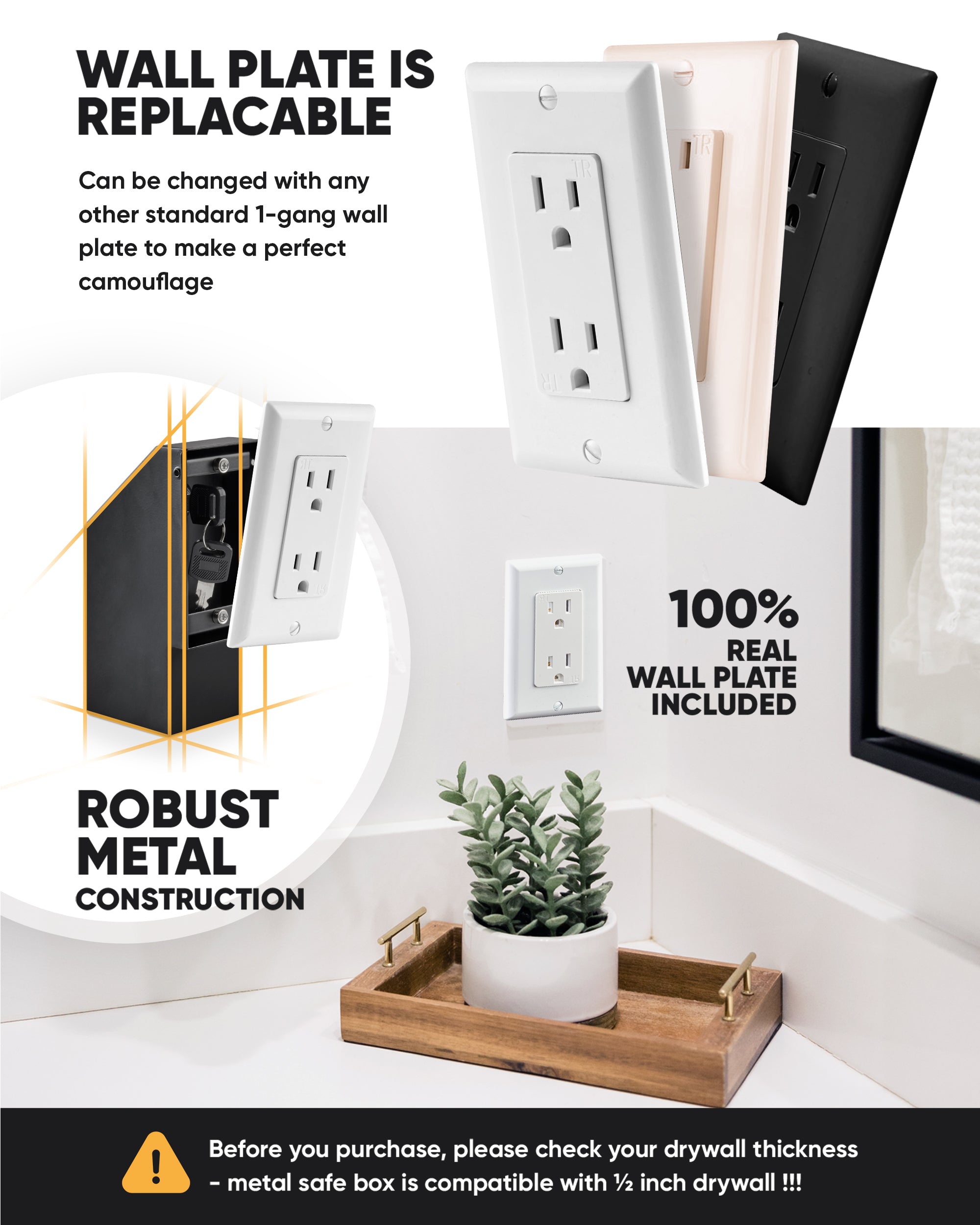 Elder Welder® Hidden Outlet Safe - Single Outlet