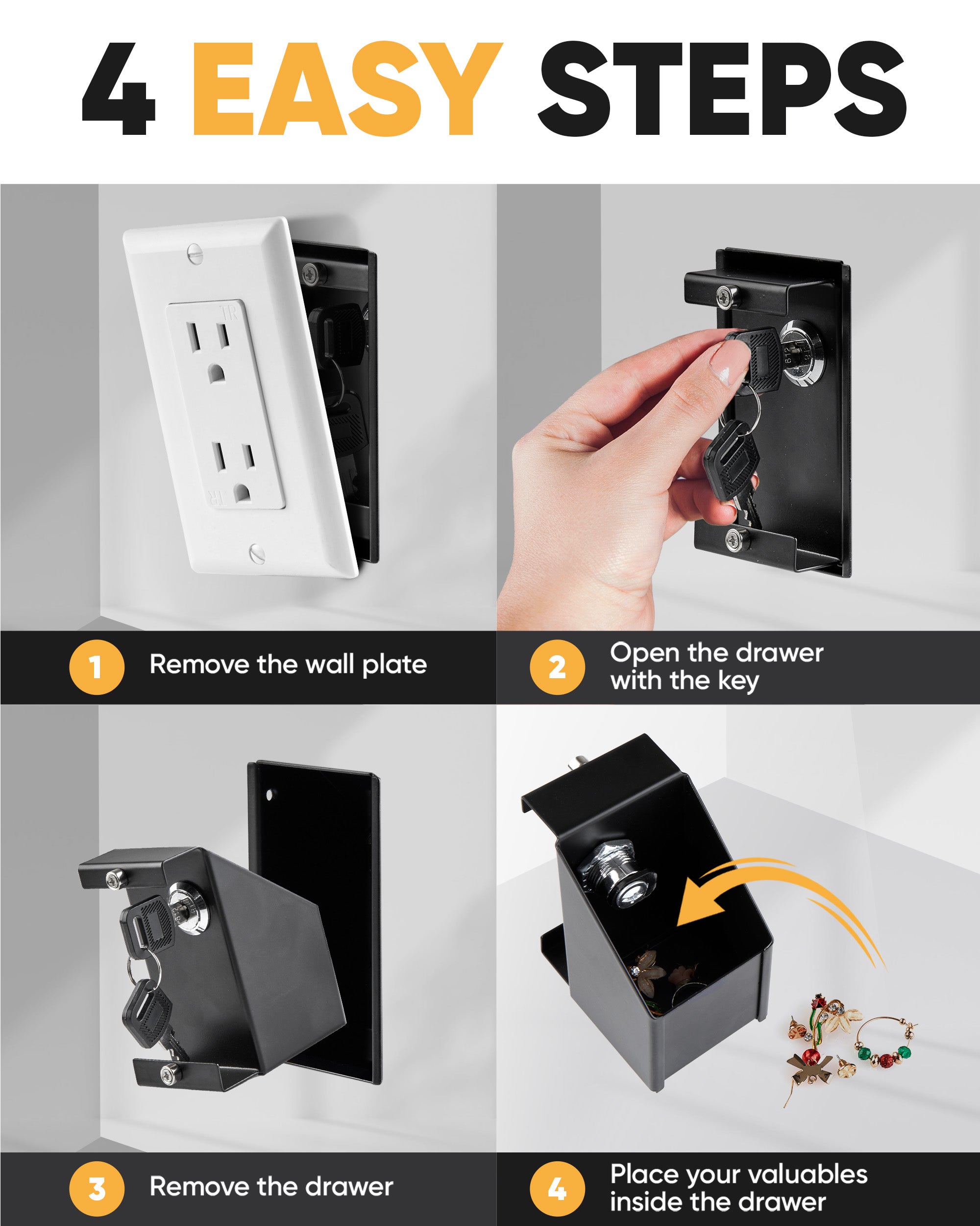 Elder Welder® Hidden Outlet Safe - Single Outlet