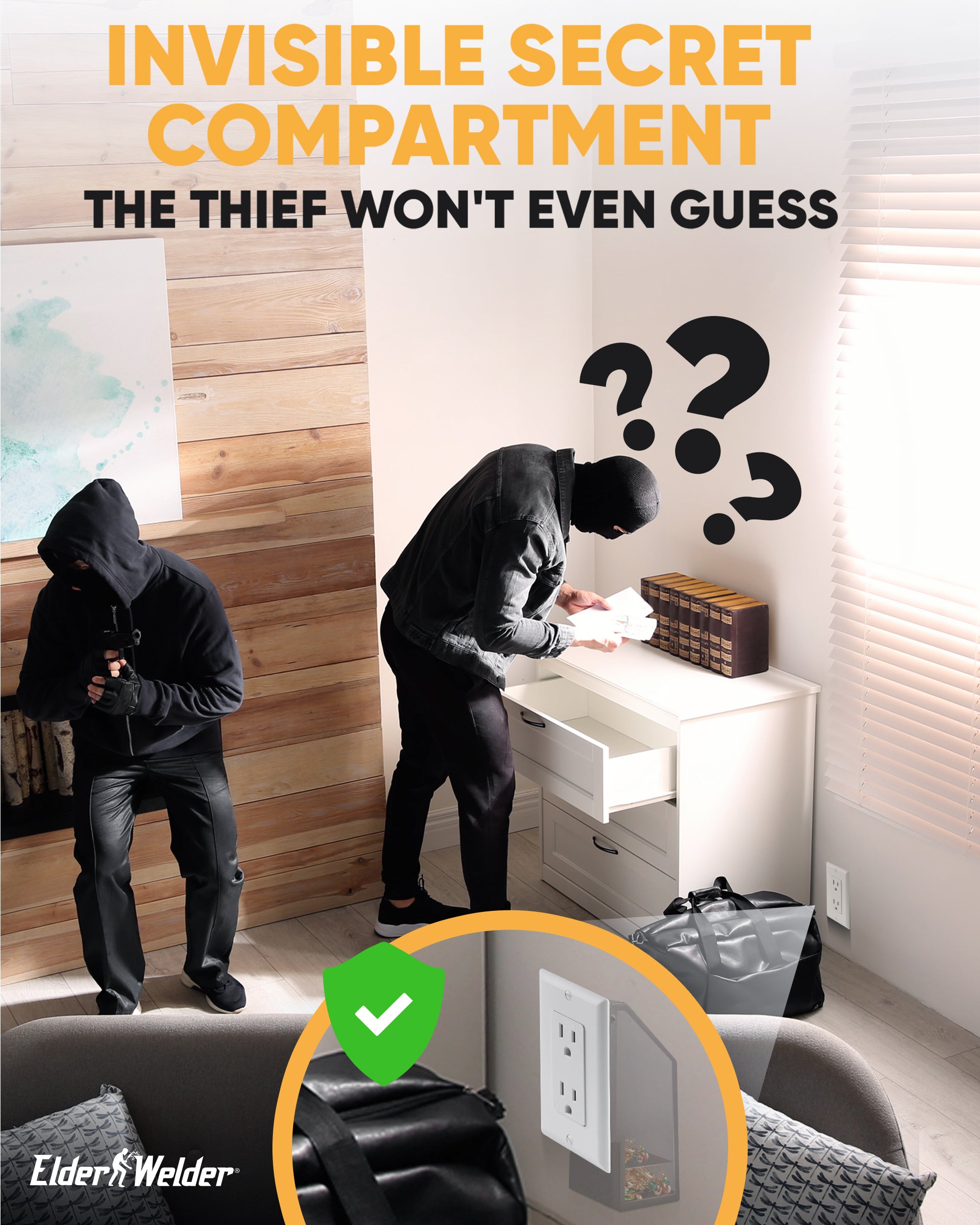 Elder Welder® Hidden Outlet Safe - Single Outlet