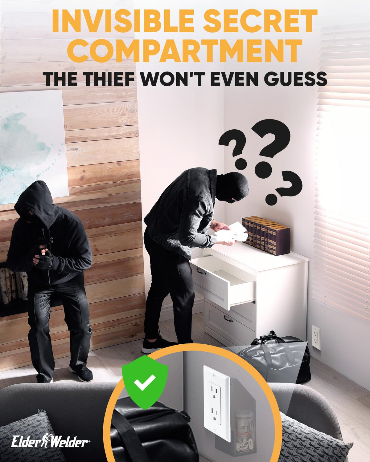 Hidden outlet safe, single, no lock – image 7