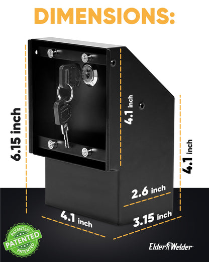 Hidden outlet safe, double, key lock – image 4