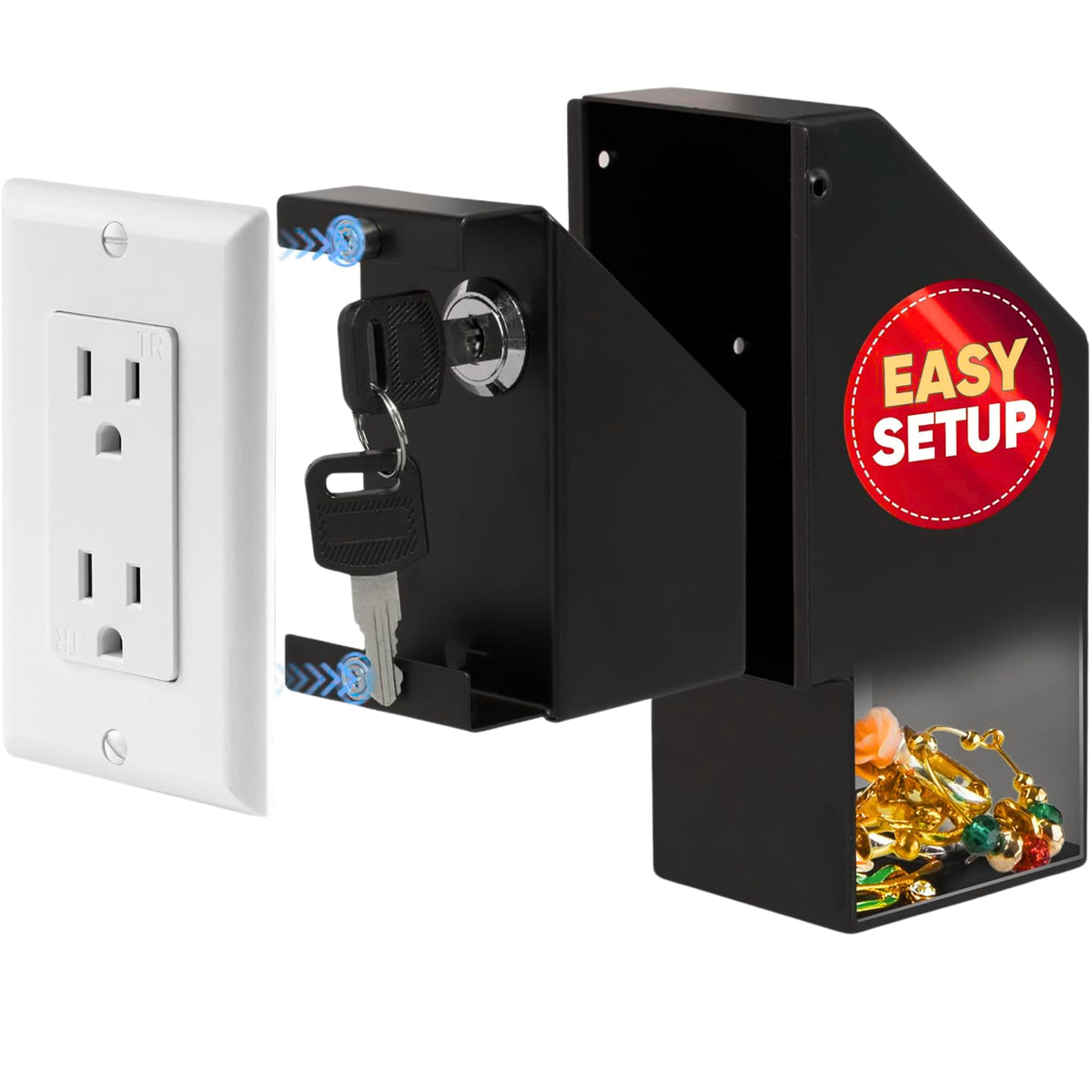 Hidden outlet safe, single, key lock – image 1 #lang-en,v44315428290866