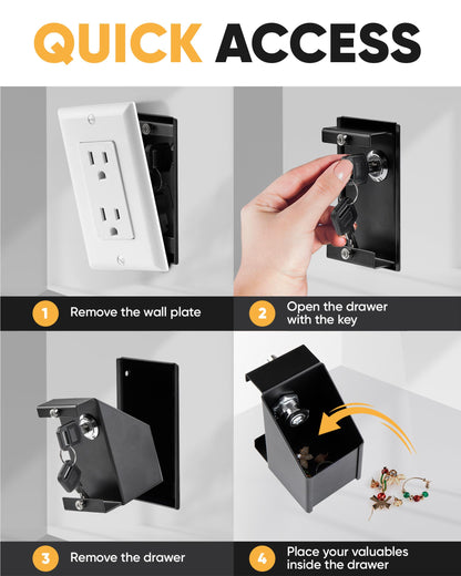 Hidden outlet safe, single, key lock – image 3