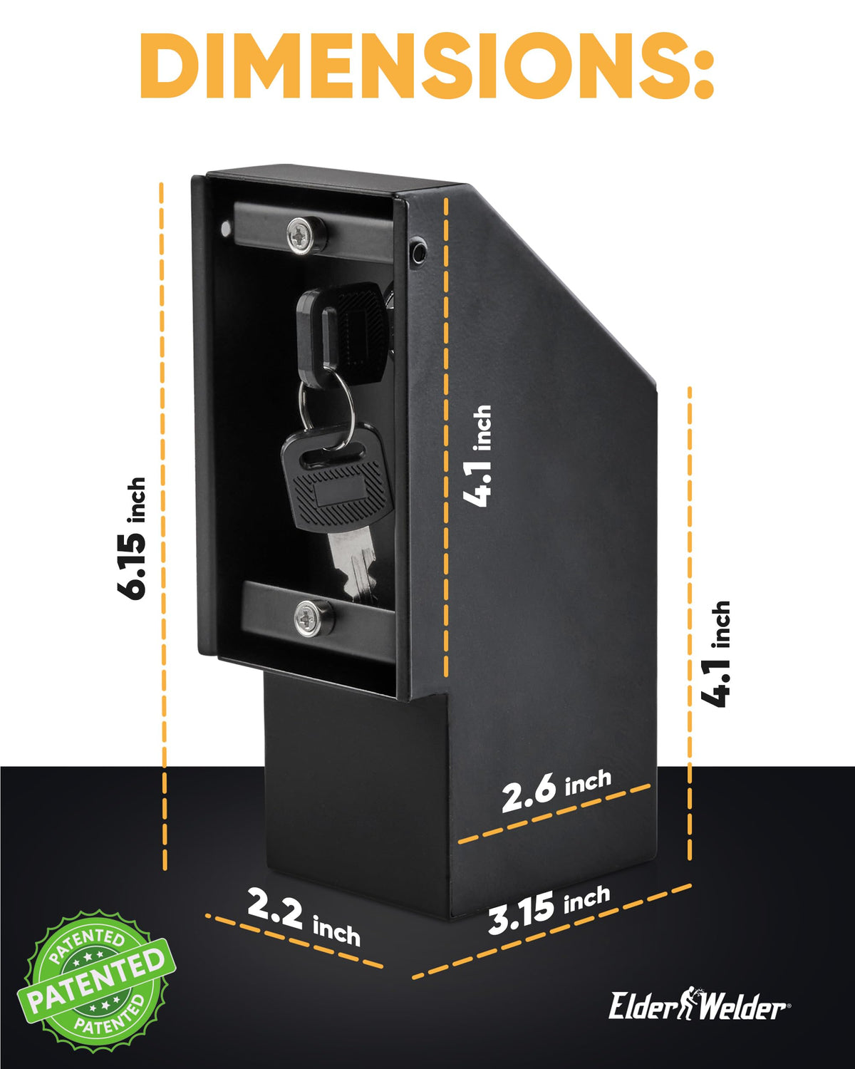 Hidden outlet safe, single, key lock – image 4