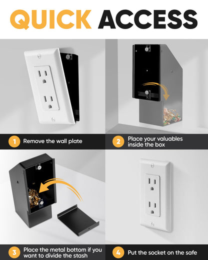 Hidden outlet safe, single, no lock – image 3