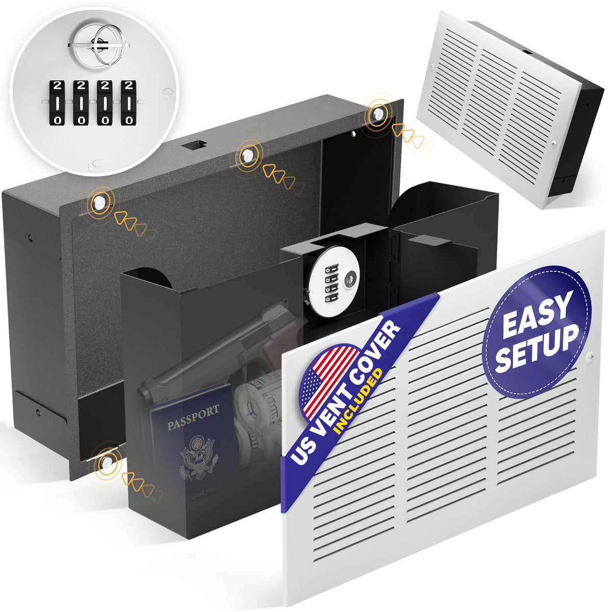 Hidden vent safe with combination lock – image 1 #lock_combination