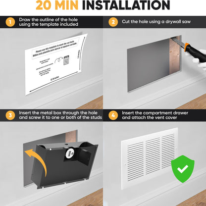 Hidden vent safe with combination lock – image 3 