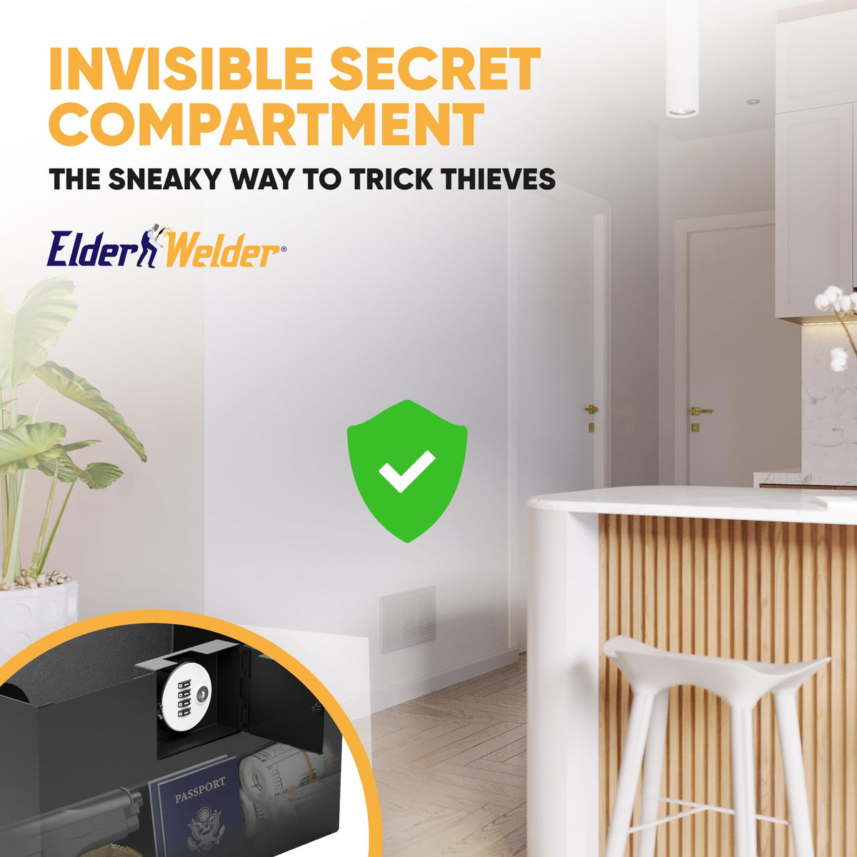 Hidden vent safe with combination lock – image 7 