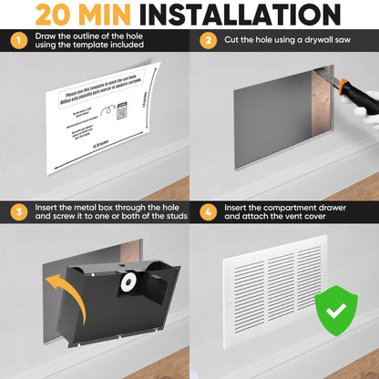 Hidden vent safe with fingerprint lock – image 3 
