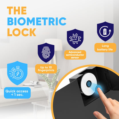 Hidden vent safe with fingerprint lock – image 4 